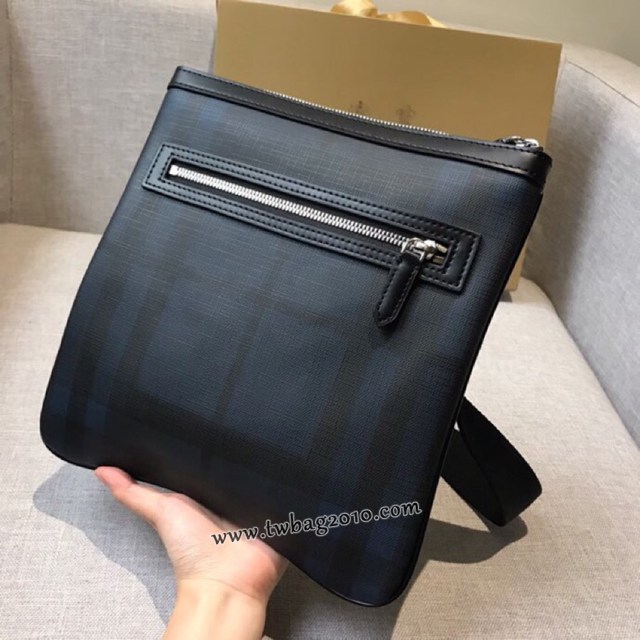 Burberry專門店新款單肩斜挎包 巴寶莉London格紋男士單肩斜挎包 yxb1296